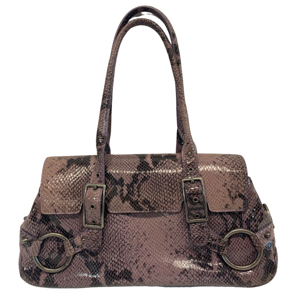 Vtg Purple Python Purse